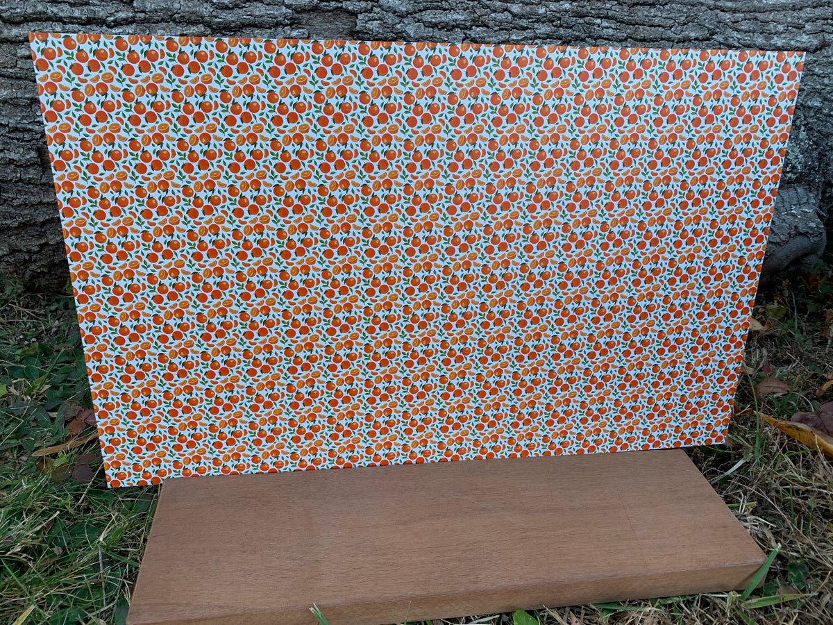 PatternPly® Full Coverage Oranges sheet showing the pattern