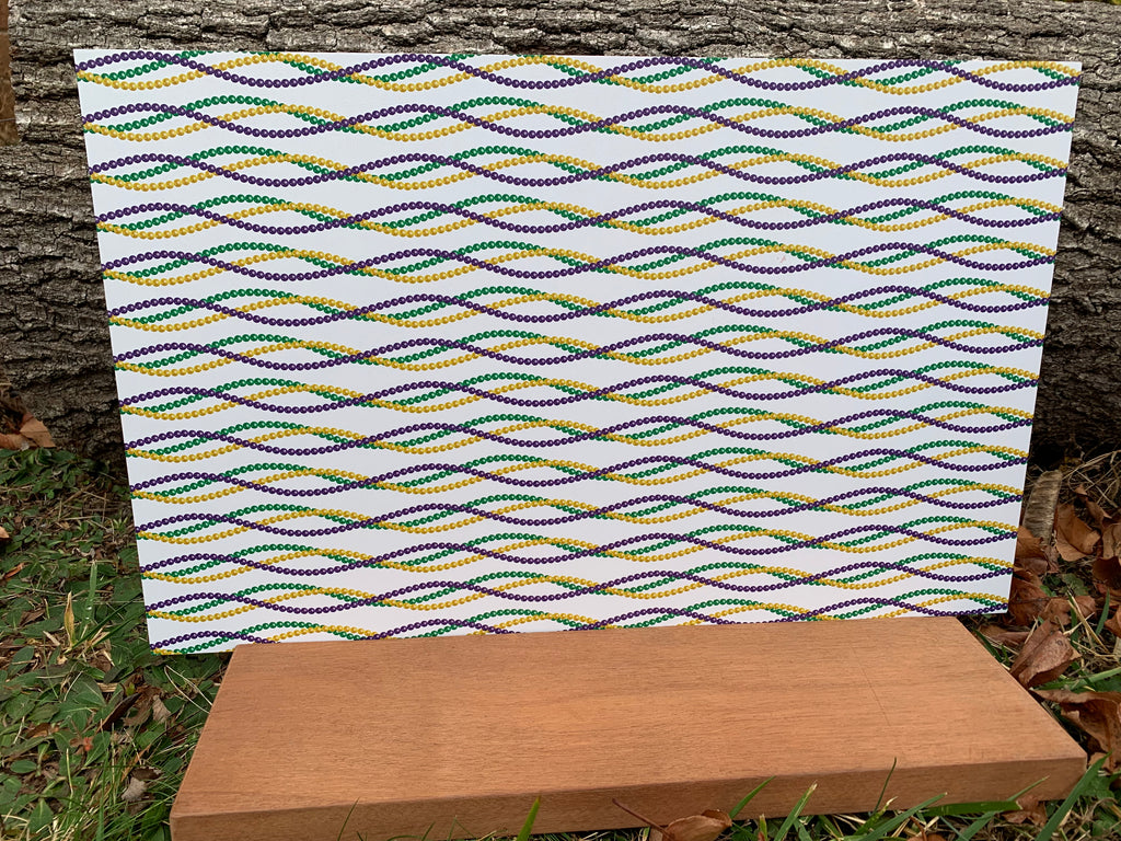 PatternPly® Full Coverage Mardi Gras Necklace Chains sheet showing the pattern