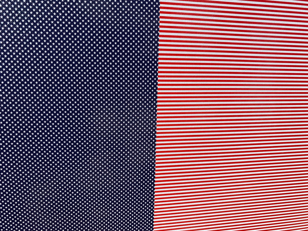 PatternPly® Full Coverage Micro US Flag sheet showing the pattern