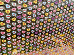 PatternPly® Scattered Candy Hearts sheet showing the pattern