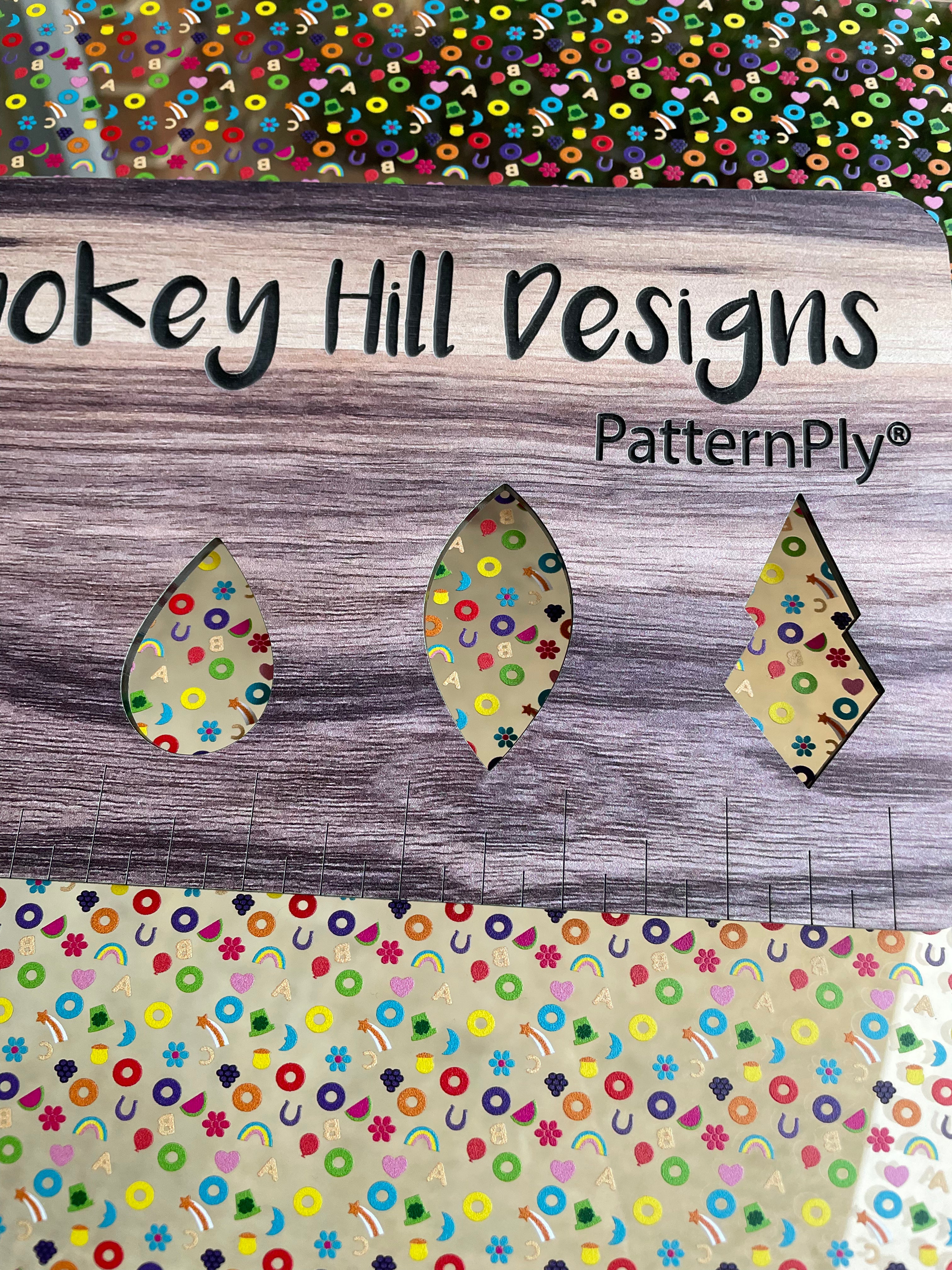PatternPly® Scattered Micro Childhood Cereals sheet showing the pattern