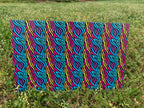 PatternPly® Full Coverage Rainbow Zebra Stripes sheet showing the pattern