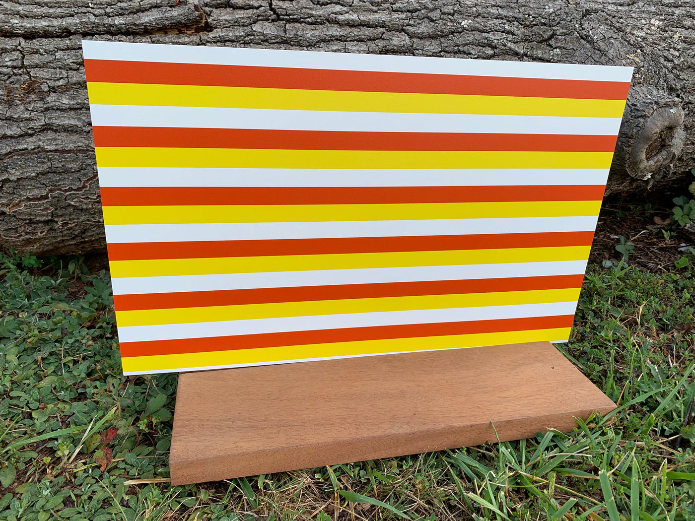 PatternPly® Acrylic 2” Candy Corn Stripes, Two Sided on Clear