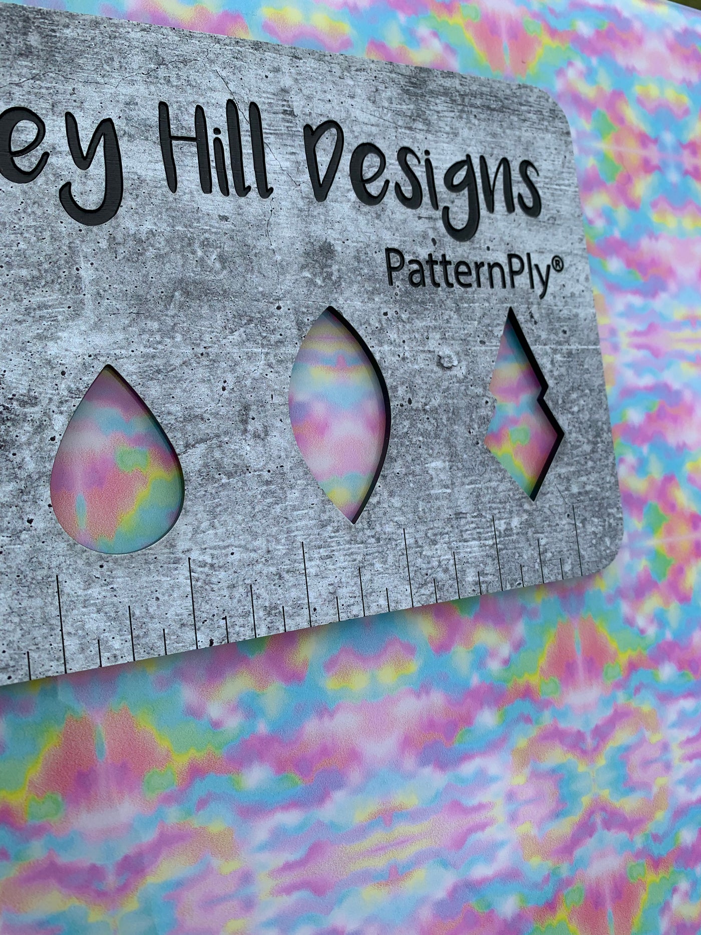 PatternPly® Acrylic Blurred Pastel Rainbow Kaleidoscope, Two Sided on Clear