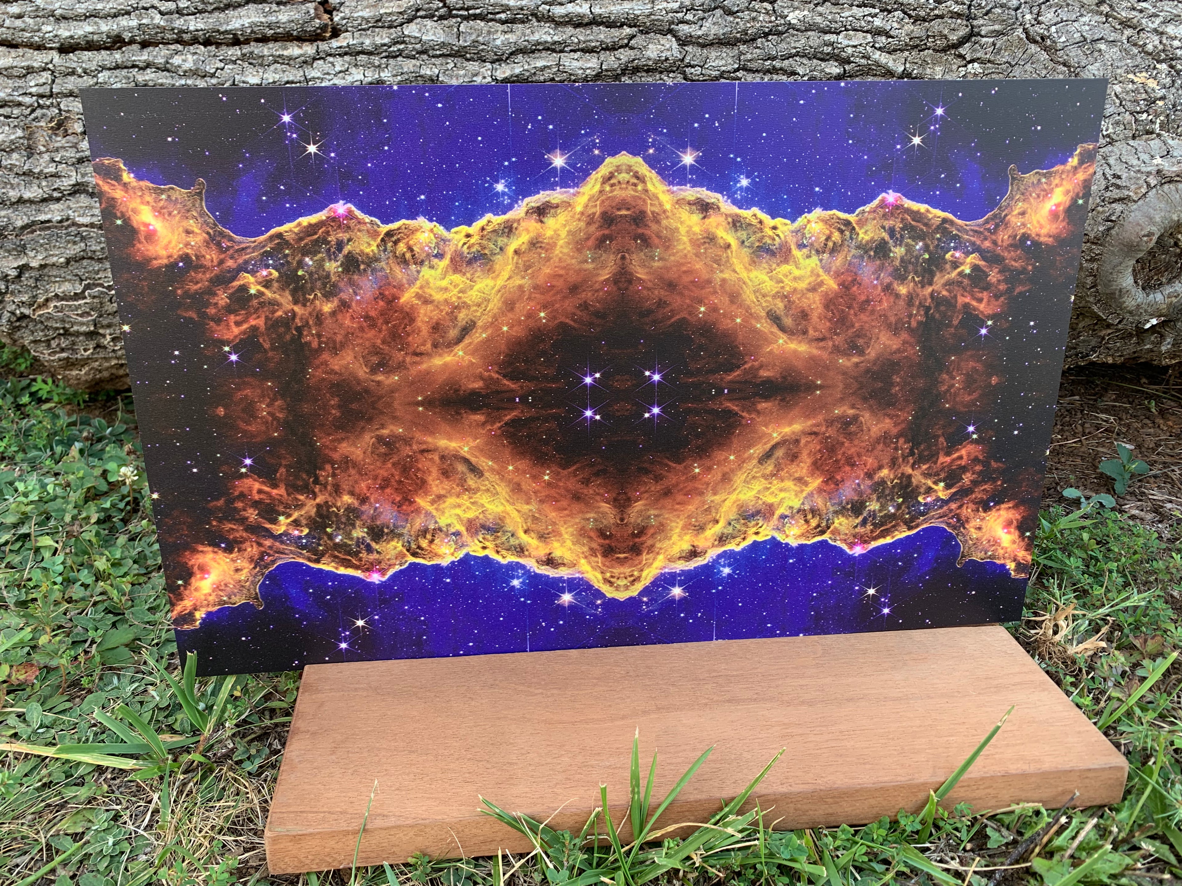 PatternPly® Full Coverage Mini Golden Cosmic Cliffs sheet showing the pattern
