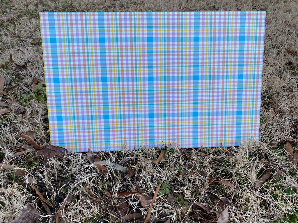 PatternPly® Full Coverage Pastel Plaid sheet showing the pattern