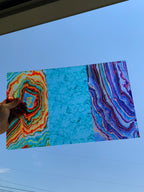 PatternPly® Transparent Gem Sampler: sampler sheet of small art scene designs