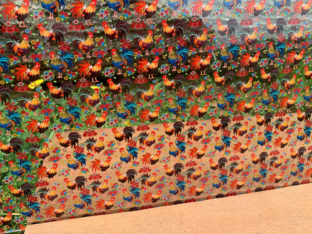 PatternPly® Scattered Roosters and Flowers product photo 3