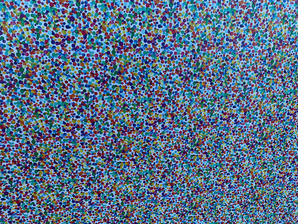PatternPly Micro Rainbow Dots sheet showing the pattern