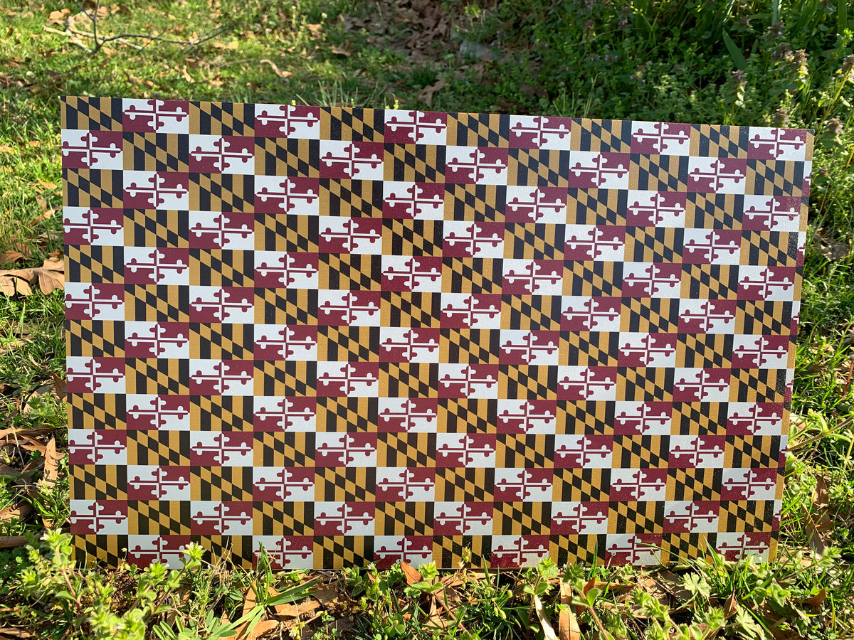 PatternPly® Full Coverage Maryland Flag sheet showing the pattern