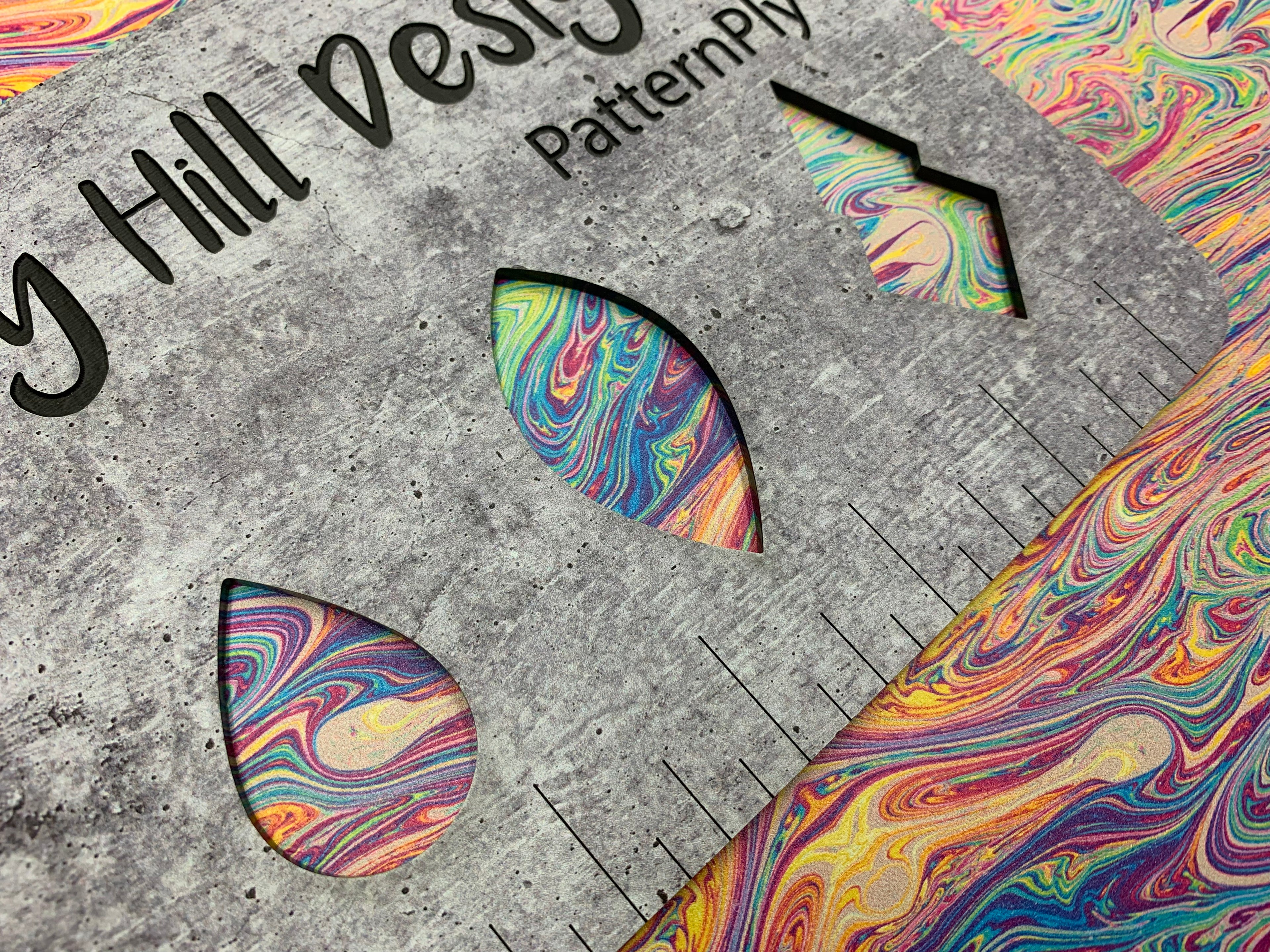 PatternPly® Full Coverage Micro Melting Swirl sheet showing the pattern