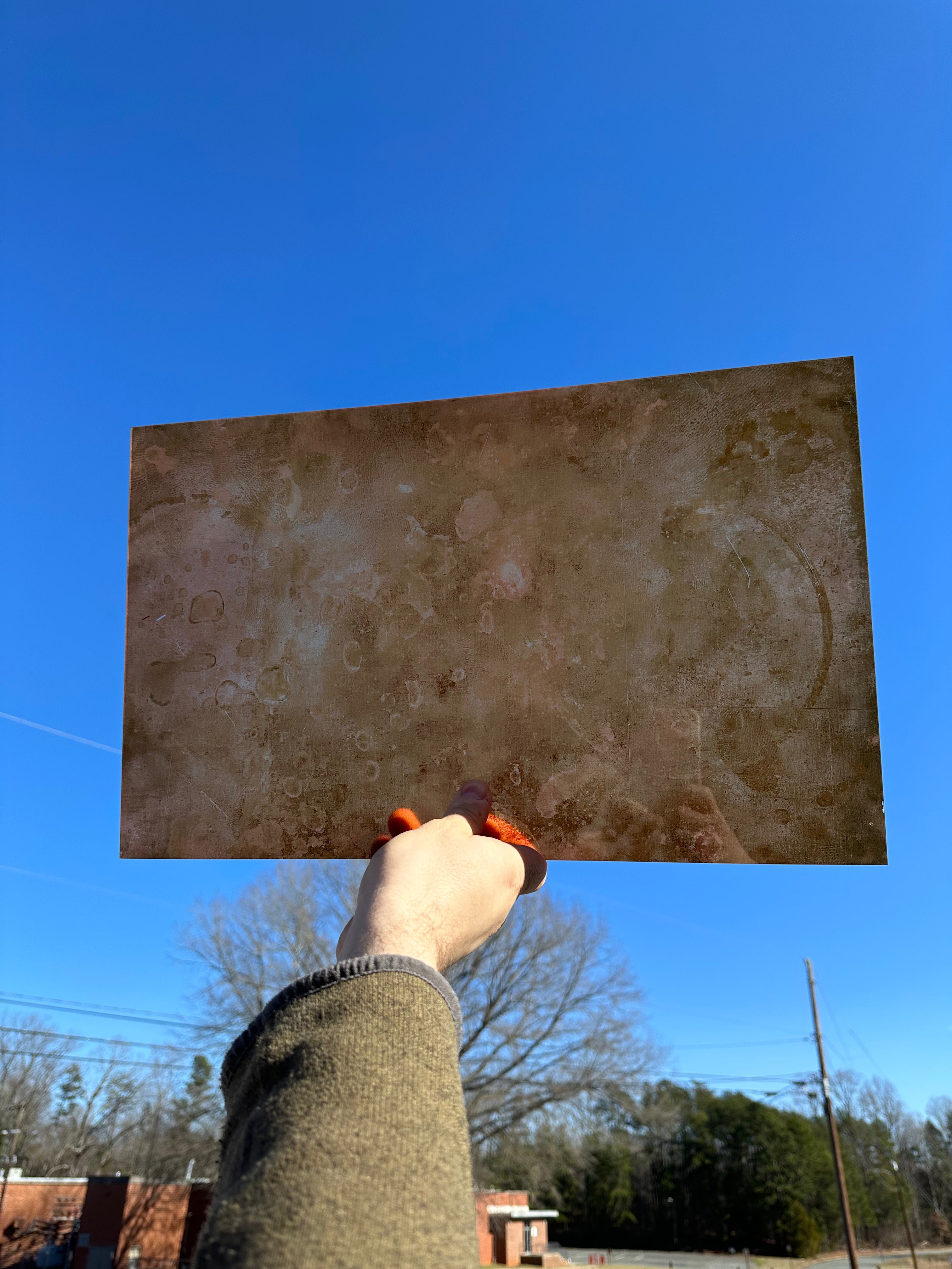 PatternPly® Transparent Realistic Copper sheet showing the pattern