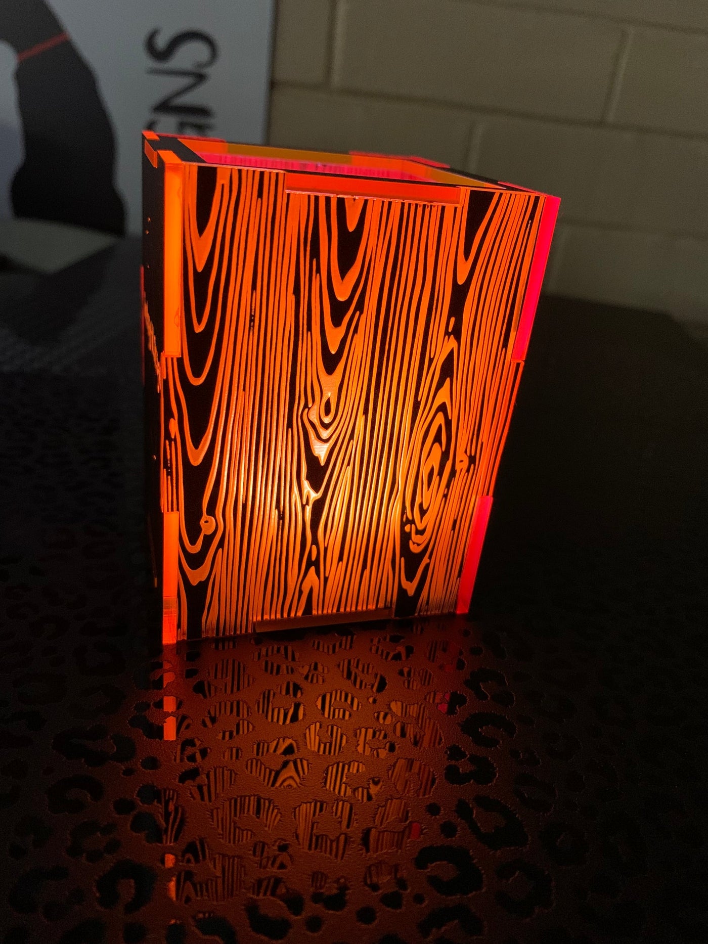 PatternPly® Acrylic Solid Black on Orange (Fluorescent), one sided for backlighting