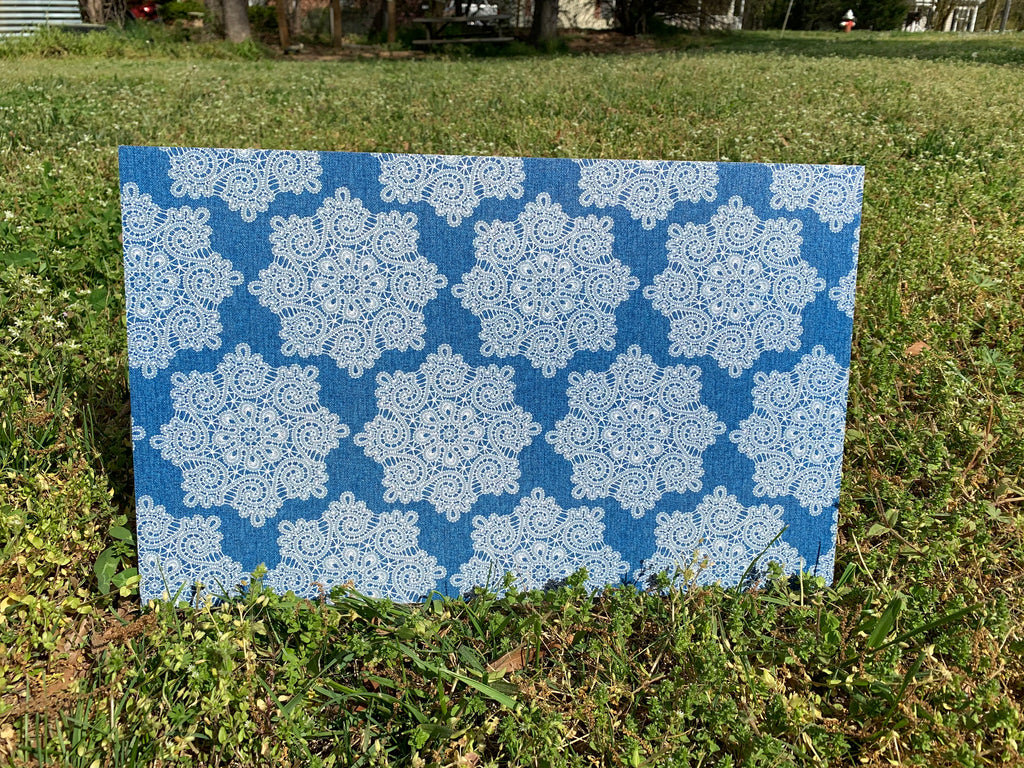 PatternPly® Full Coverage Denim Circles sheet showing the pattern