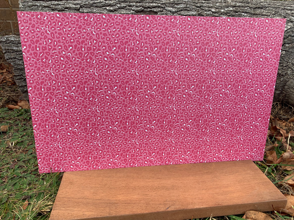 PatternPly® Full Coverage Double Pink Leopard sheet showing the pattern
