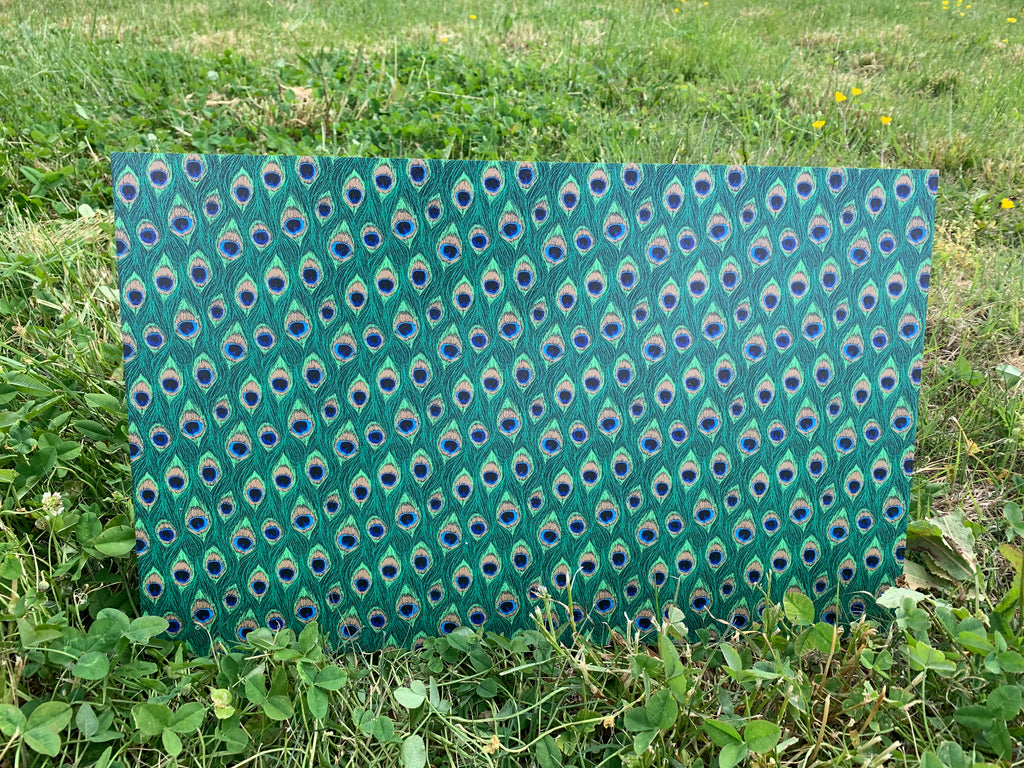 PatternPly® Full Coverage Mini Peacock sheet showing the pattern