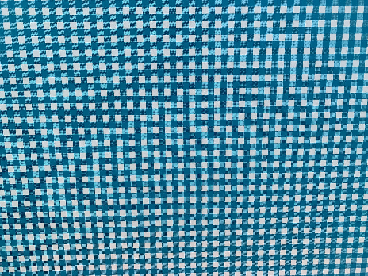PatternPly® Full Coverage Turquoise and White Buffalo Plaid product photo 3