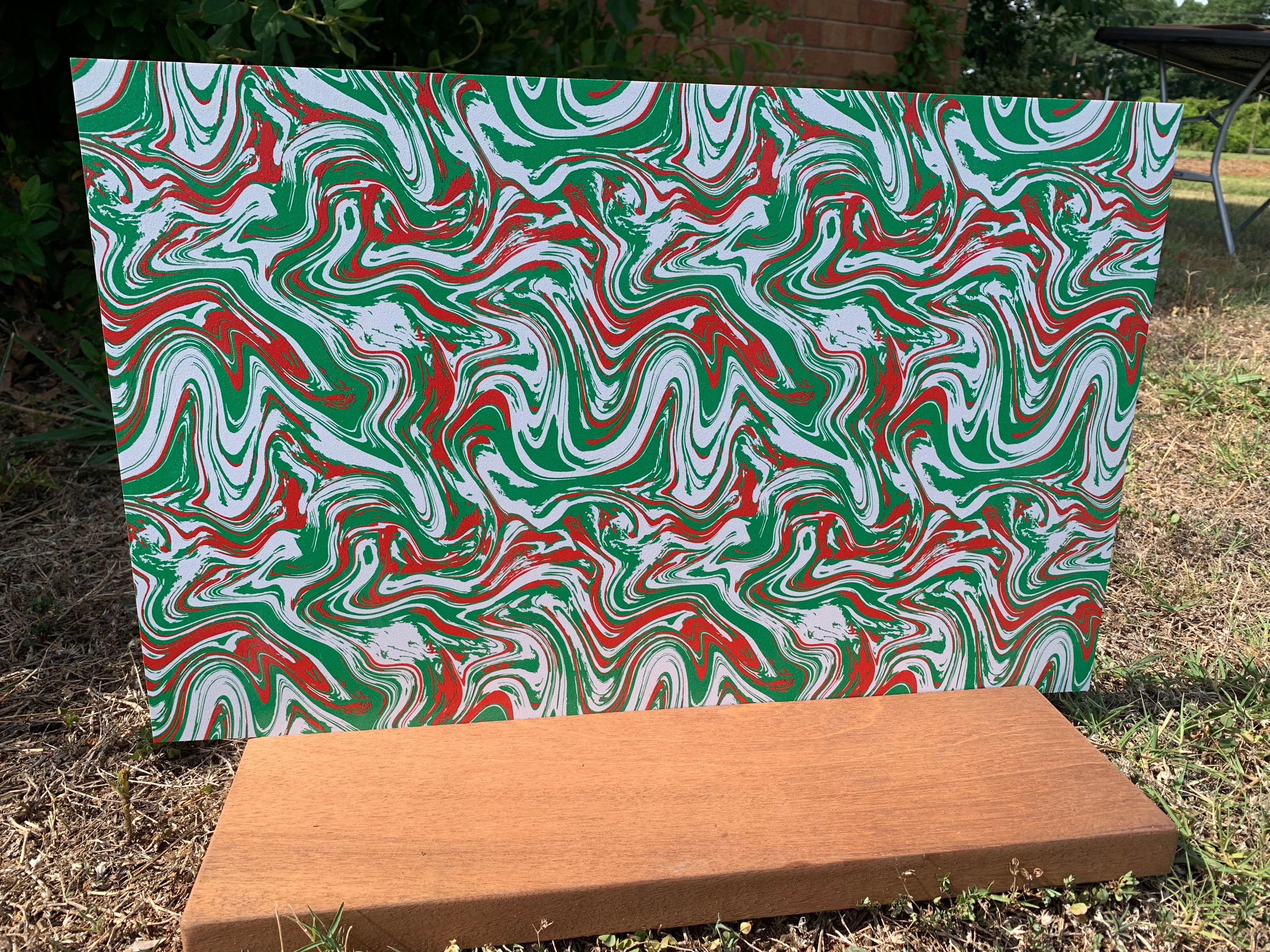 PatternPly® Full Coverage Christmas Color Swirl sheet showing the pattern