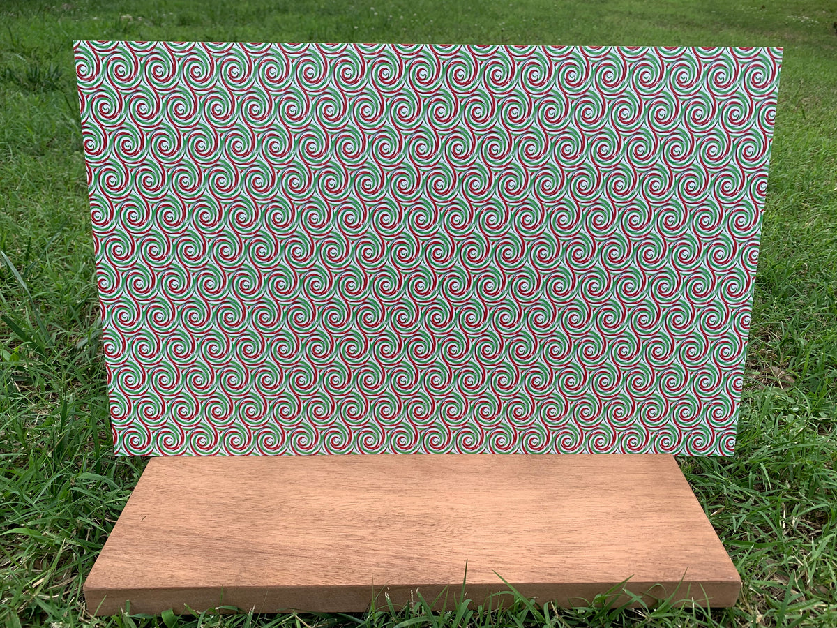 PatternPly® Full Coverage Peppermint Swirls sheet showing the pattern