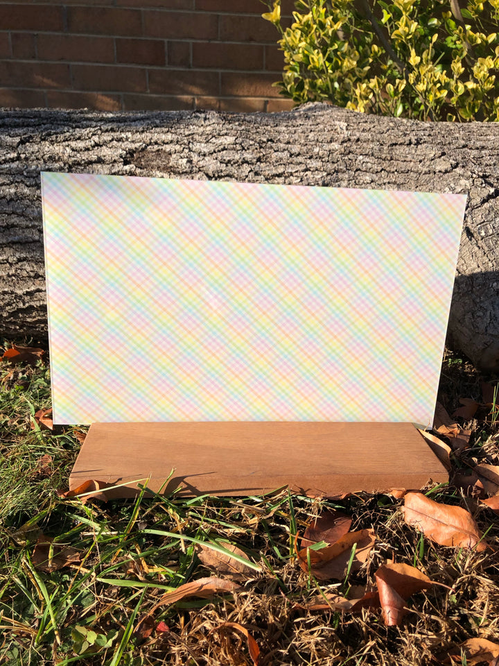 PatternPly® Acrylic Pastel Plaid 2, Two Sided on Clear