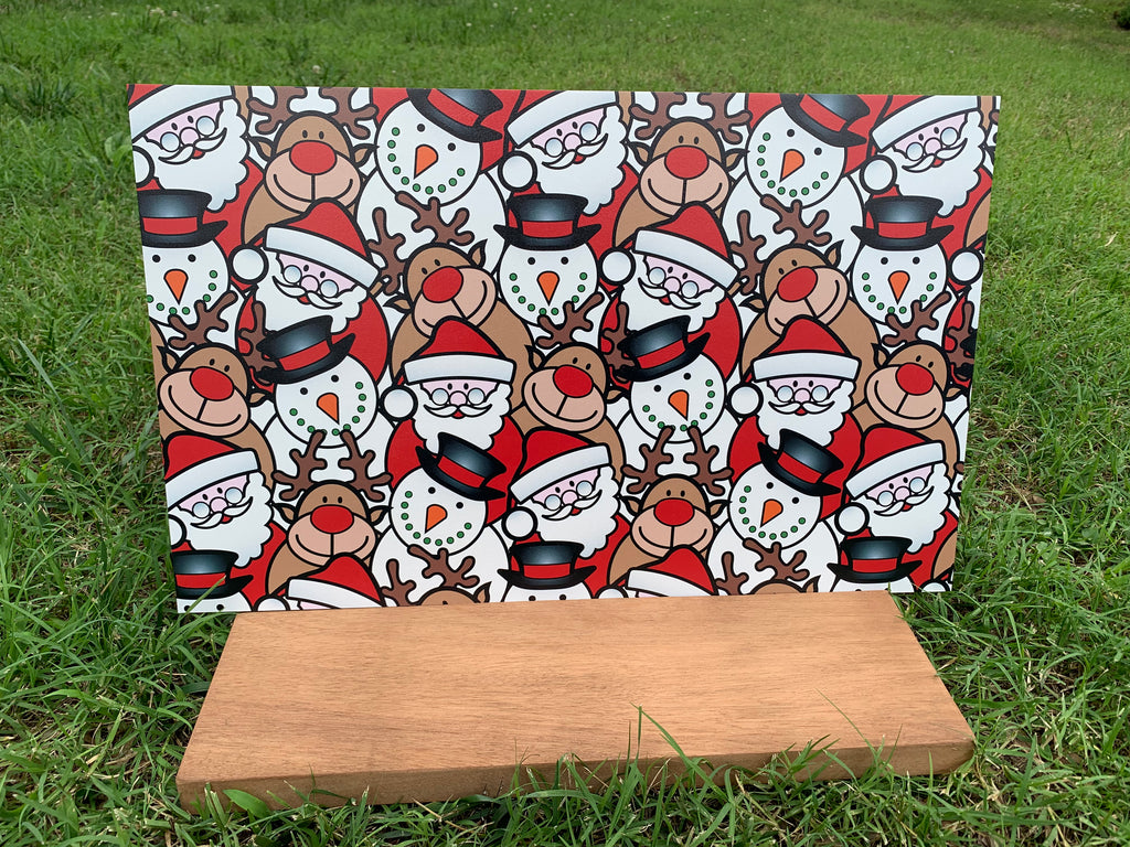 PatternPly® Full Coverage Christmas Friends sheet showing the pattern