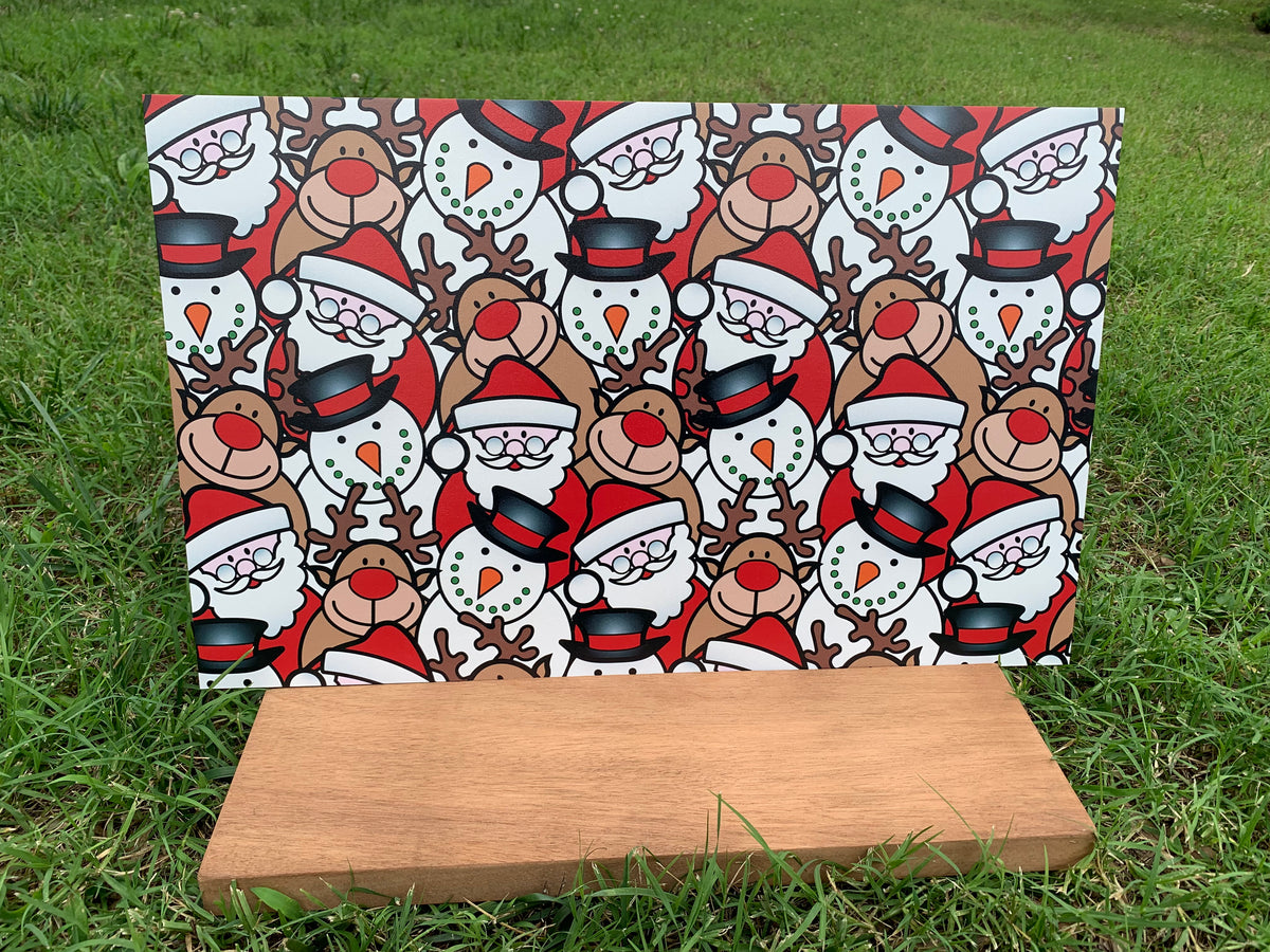 PatternPly® Full Coverage Christmas Friends sheet showing the pattern