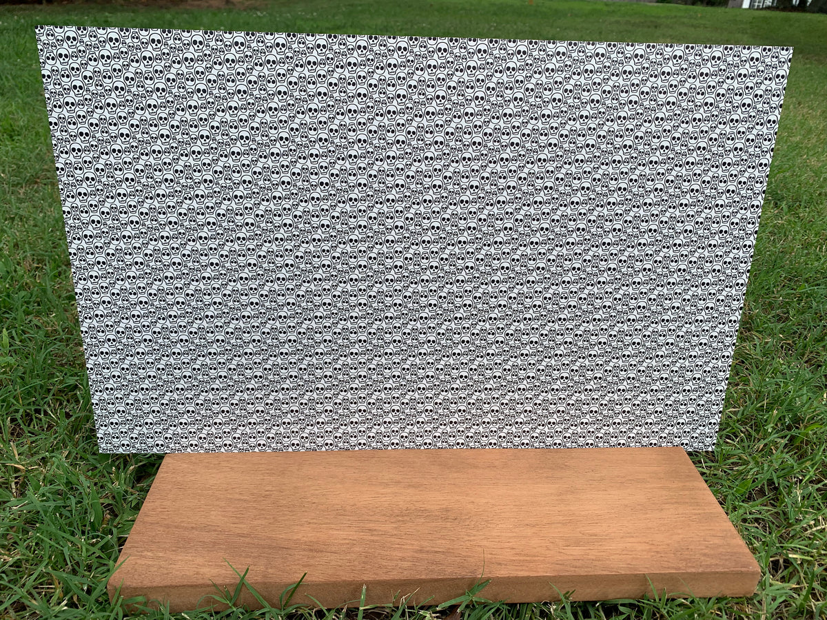 PatternPly® Full Coverage Skull Cluster sheet showing the pattern