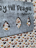 PatternPly® Full Coverage Chickens and Chicks sheet showing the pattern