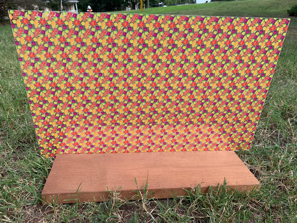 PatternPly® Scattered Fall Leaves sheet showing the pattern