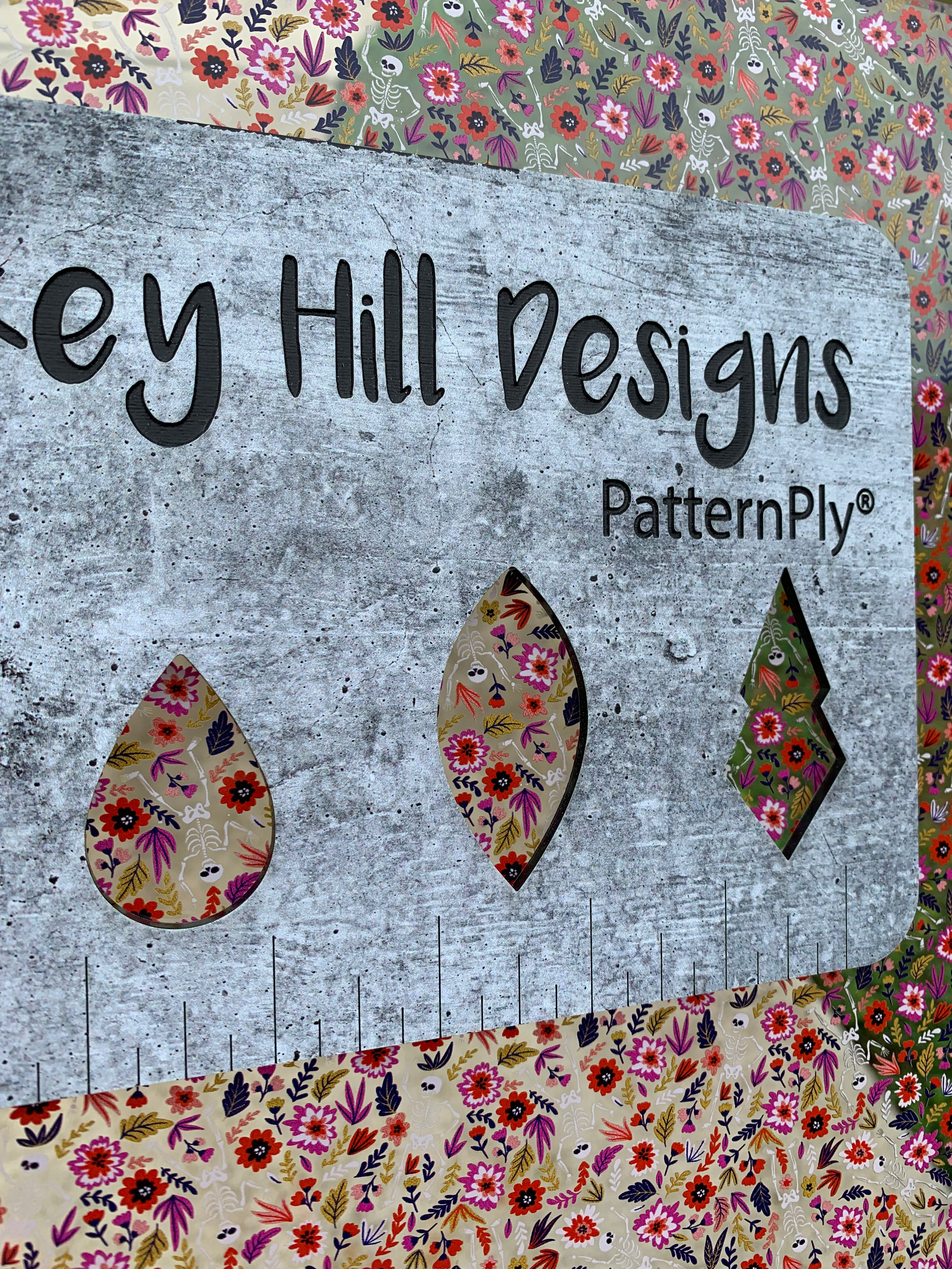 PatternPly® Scattered Skeletons and Flowers sheet showing the pattern
