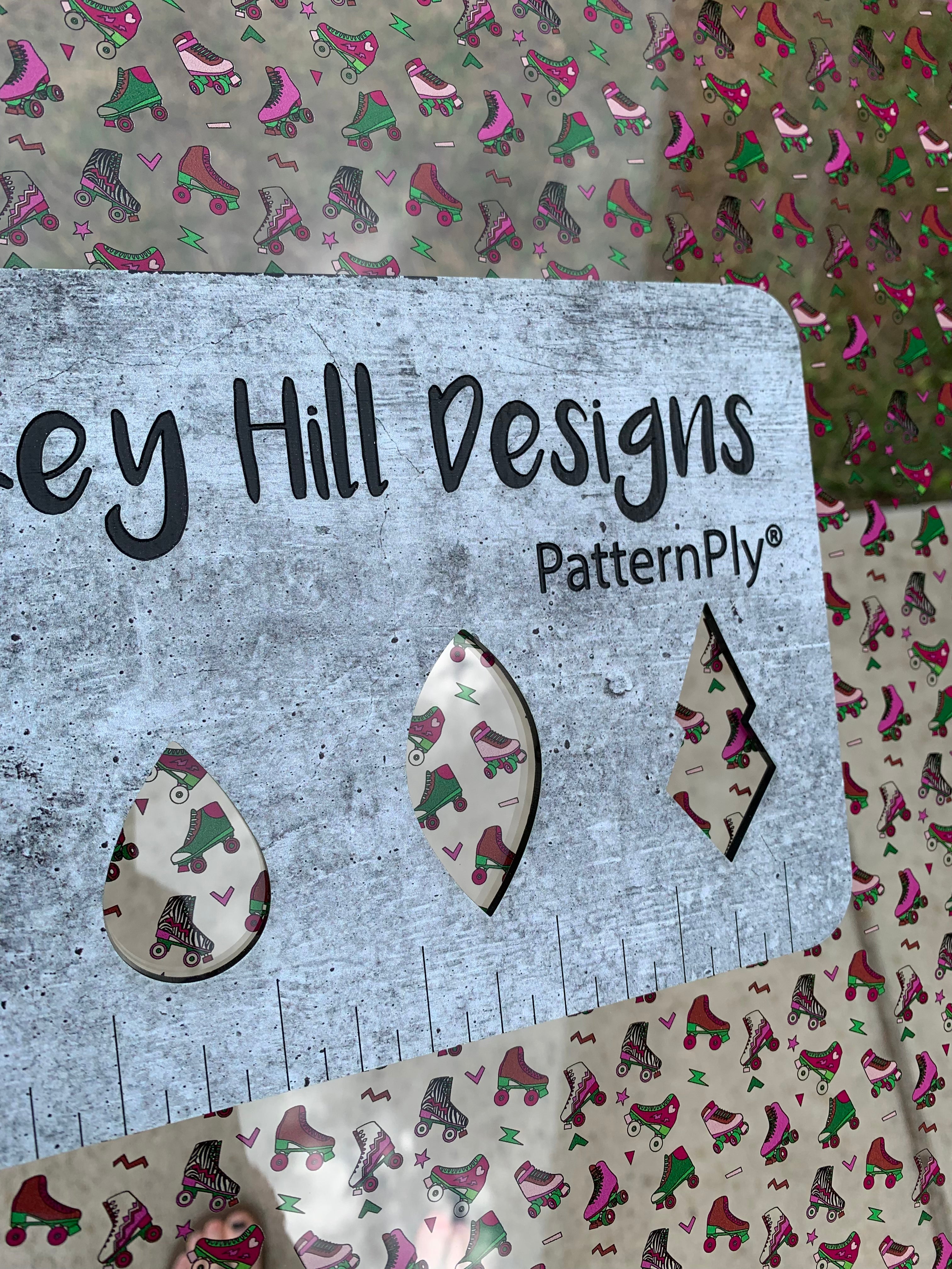 PatternPly® Scattered Pink and Green Roller Skates product photo 4