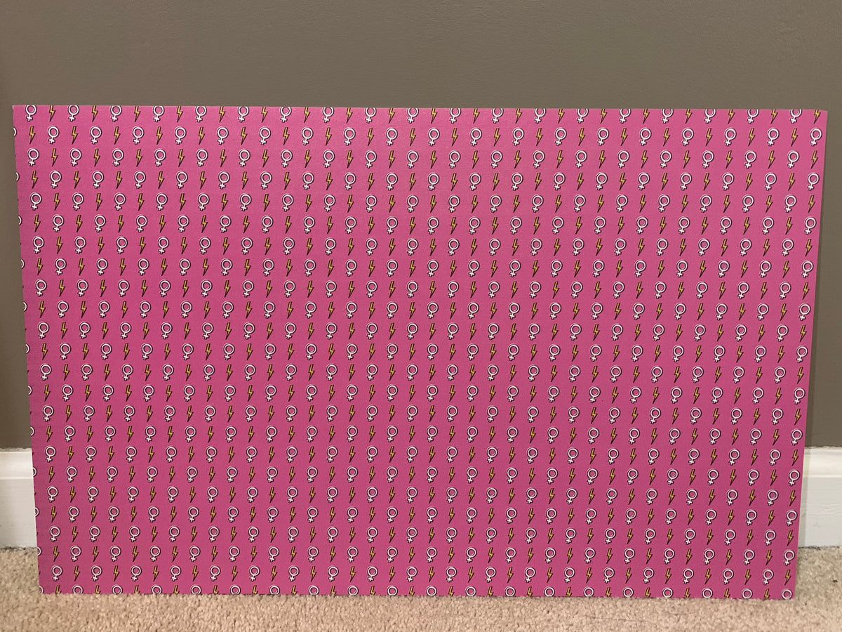 PatternPly® Full Coverage Girl Power sheet showing the pattern