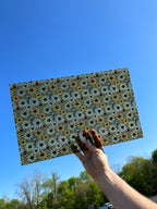 PatternPly® Transparent Black Eyed Susan Stained Glass sheet showing the pattern
