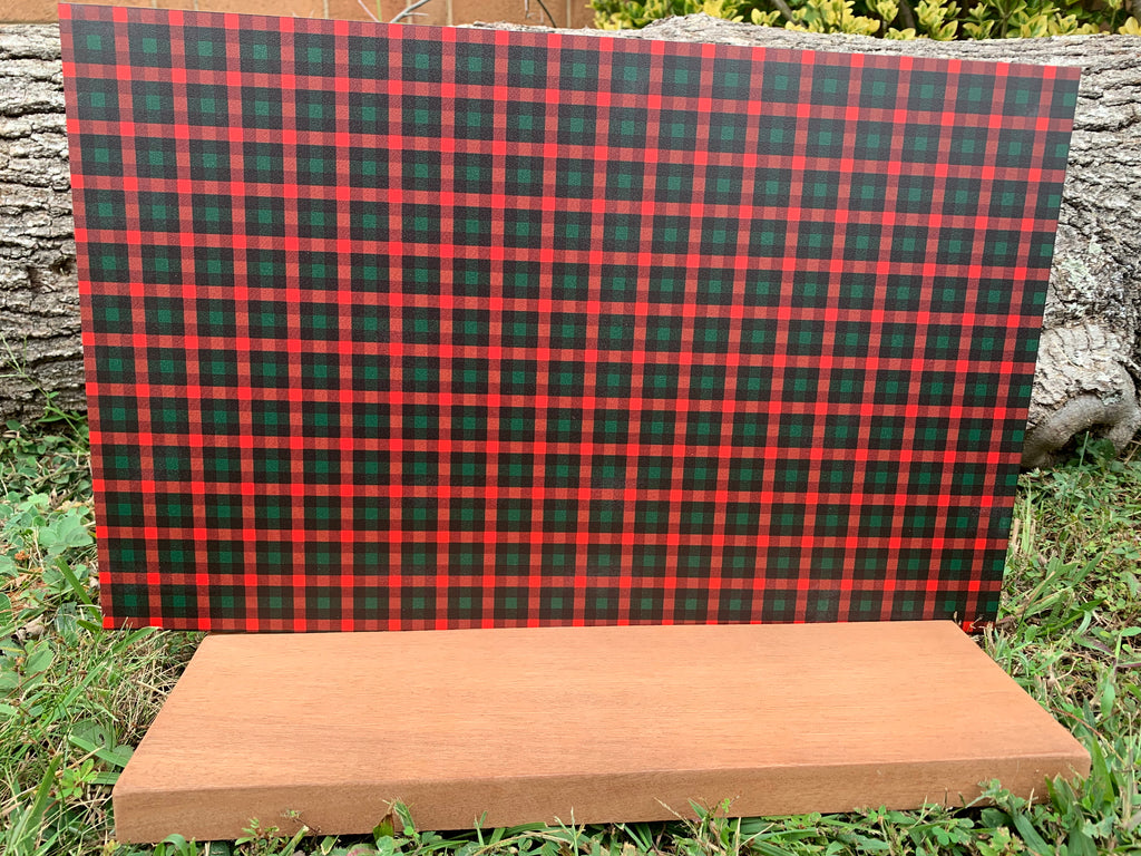 PatternPly® Full Coverage Mini Christmas Plaid sheet showing the pattern