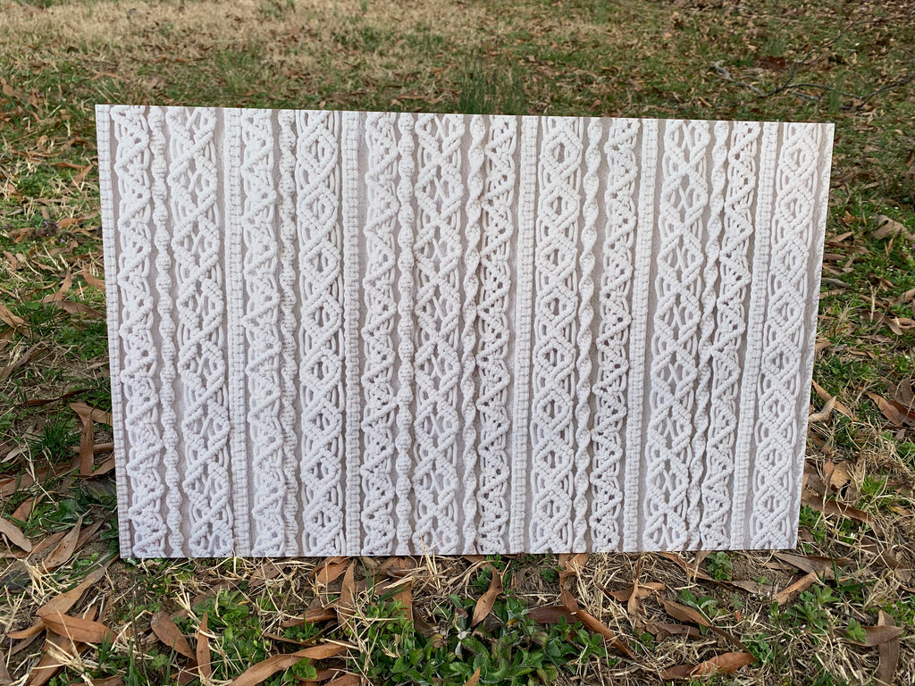PatternPly® Full Coverage Macrame sheet showing the pattern