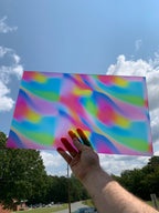 PatternPly® Transparent Air Brush Rainbow sheet showing the pattern