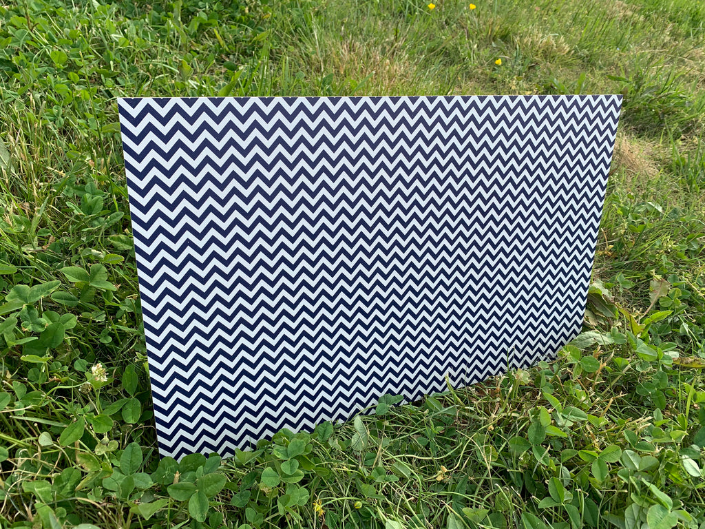PatternPly® Full Coverage Navy Blue and White Chevron product photo 3