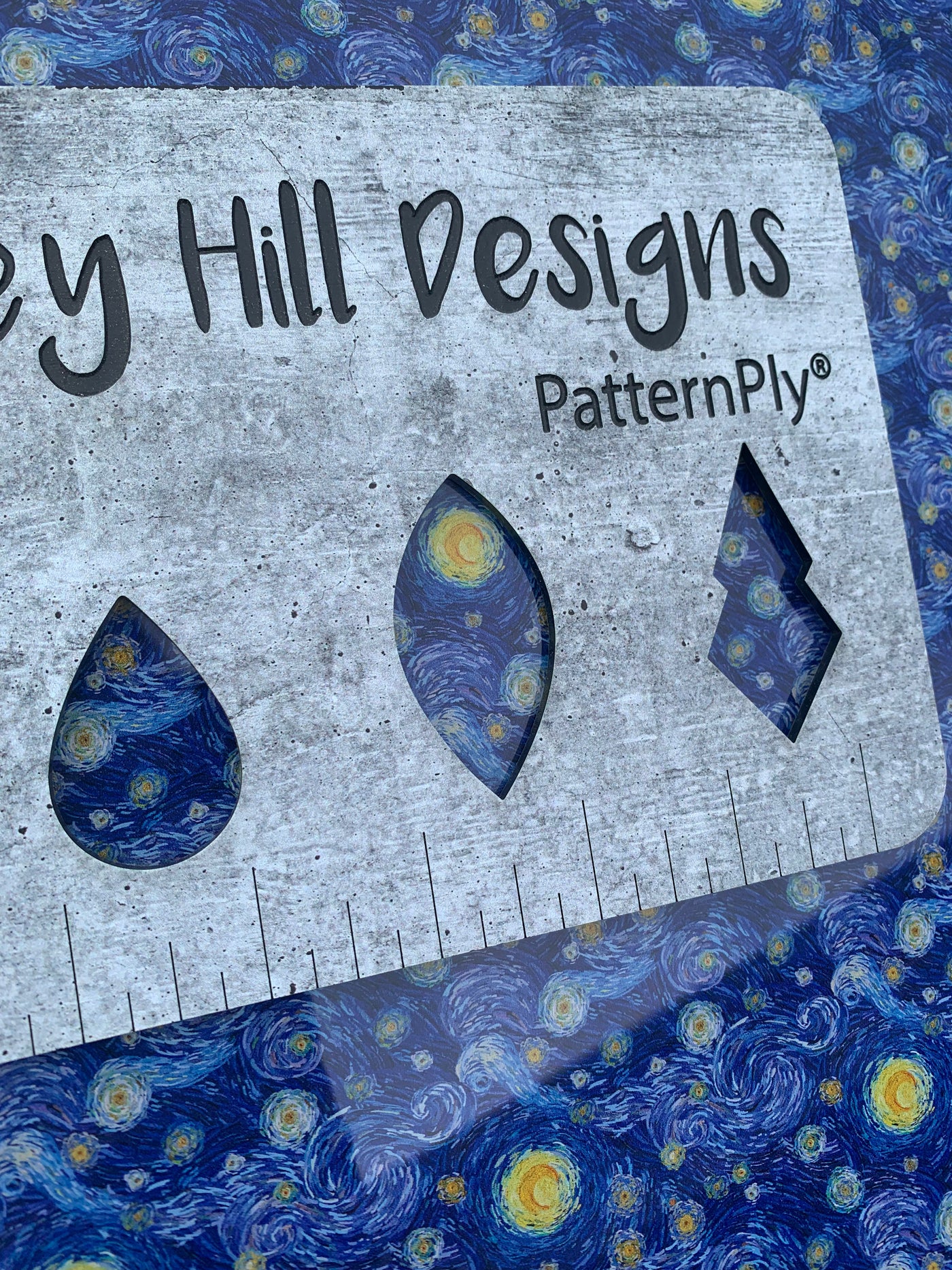 PatternPly® Acrylic Micro Starry Swirls, Two Sided on Clear