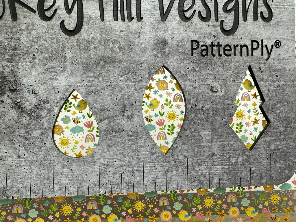 PatternPly® Scattered Spring Showers and Flowers sheet showing the pattern