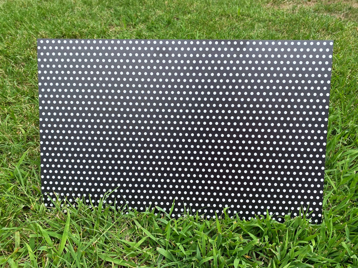 PatternPly® Full Coverage Polka Dot sheet showing the pattern