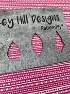 PatternPly® Full Coverage Heart Stripes sheet showing the pattern