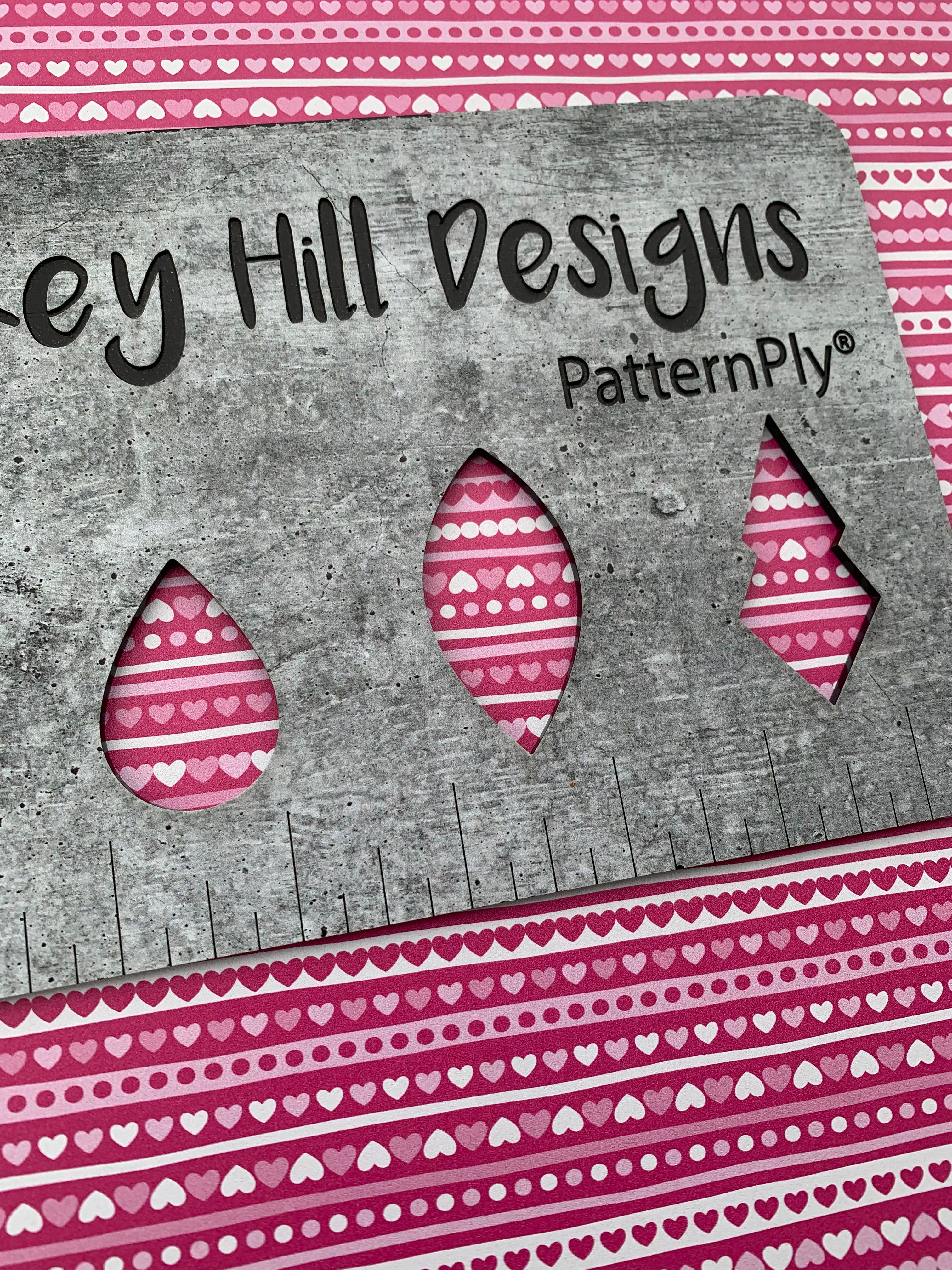 PatternPly® Full Coverage Heart Stripes sheet showing the pattern