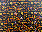 PatternPly® Full Coverage Black Mini Thanksgiving sheet showing the pattern