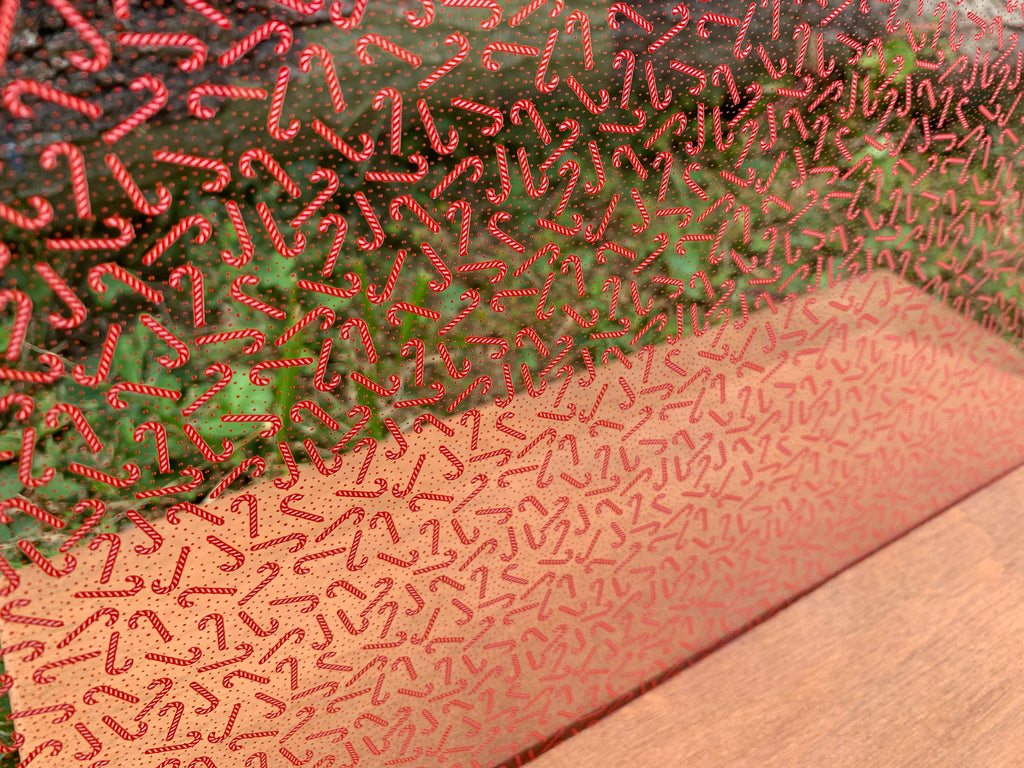 PatternPly® Scattered Mini Candy Canes sheet showing the pattern