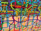 PatternPly® Scattered Subway Map sheet showing the pattern
