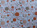 PatternPly® Full Coverage White Mini Thanksgiving sheet showing the pattern