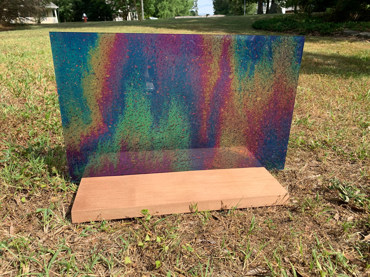 PatternPly® Transparent Oil Shimmer sheet showing the pattern