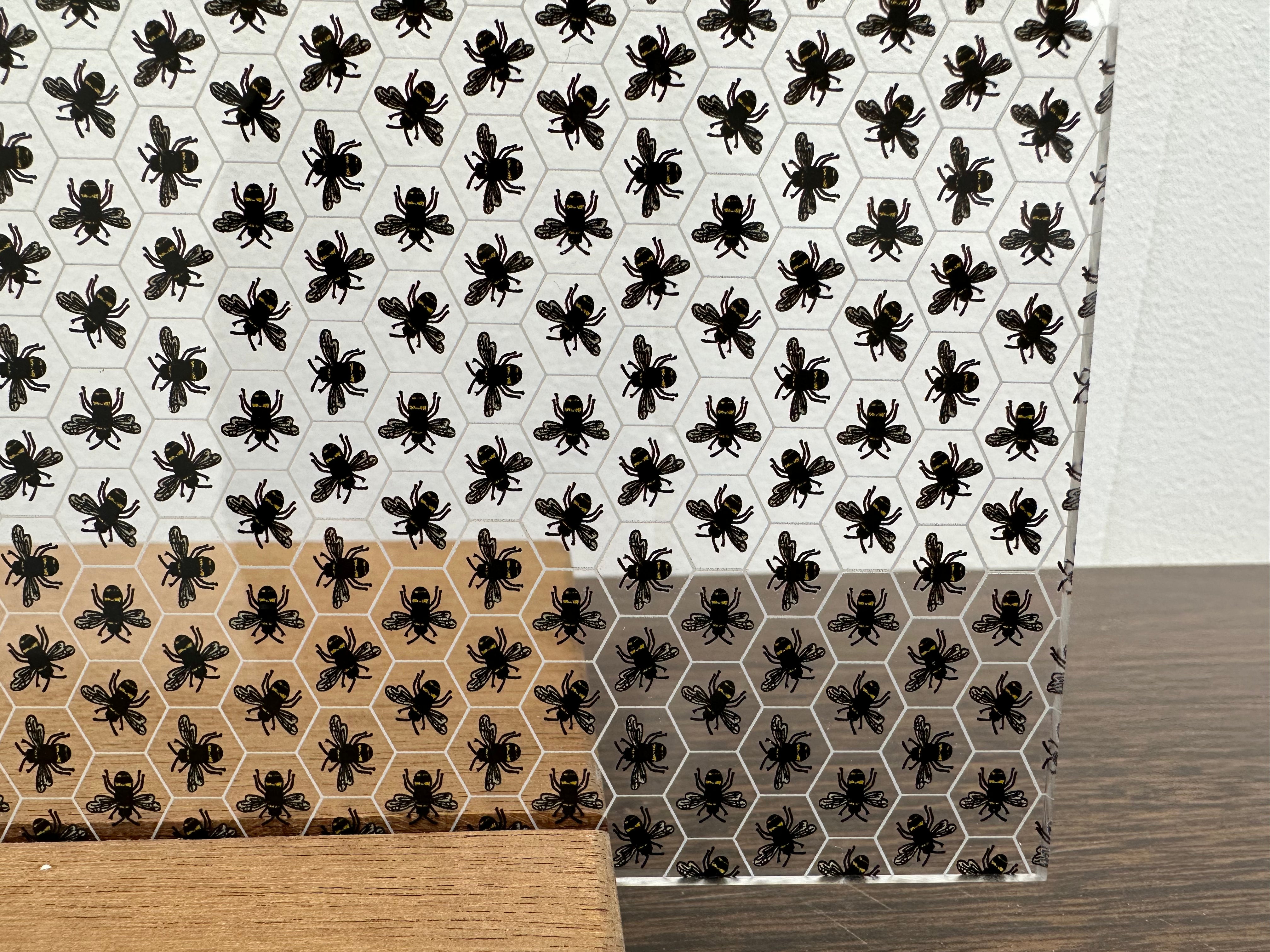 PatternPly® Scattered Bees and Honeycomb – Smokey Hill Designs