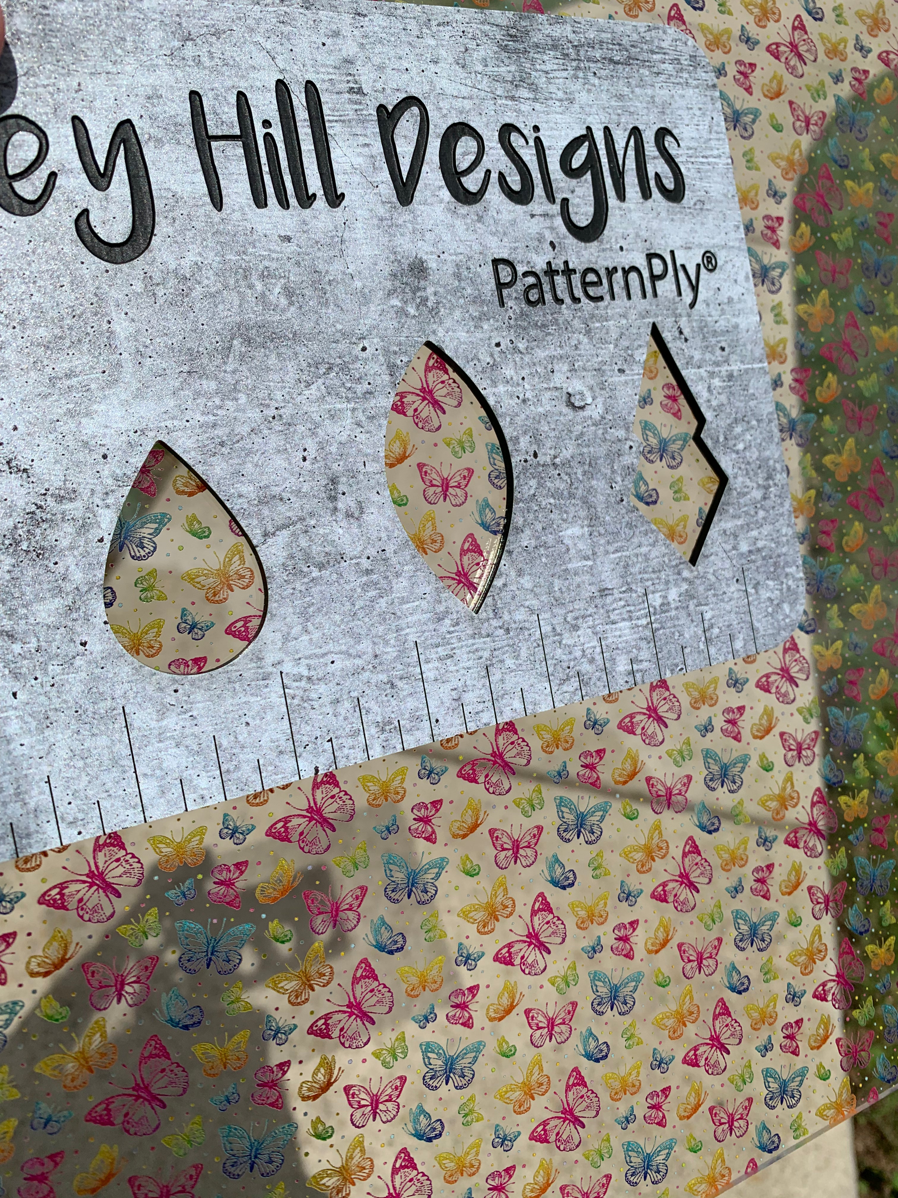 PatternPly® Scattered Gradient Butterflies sheet showing the pattern