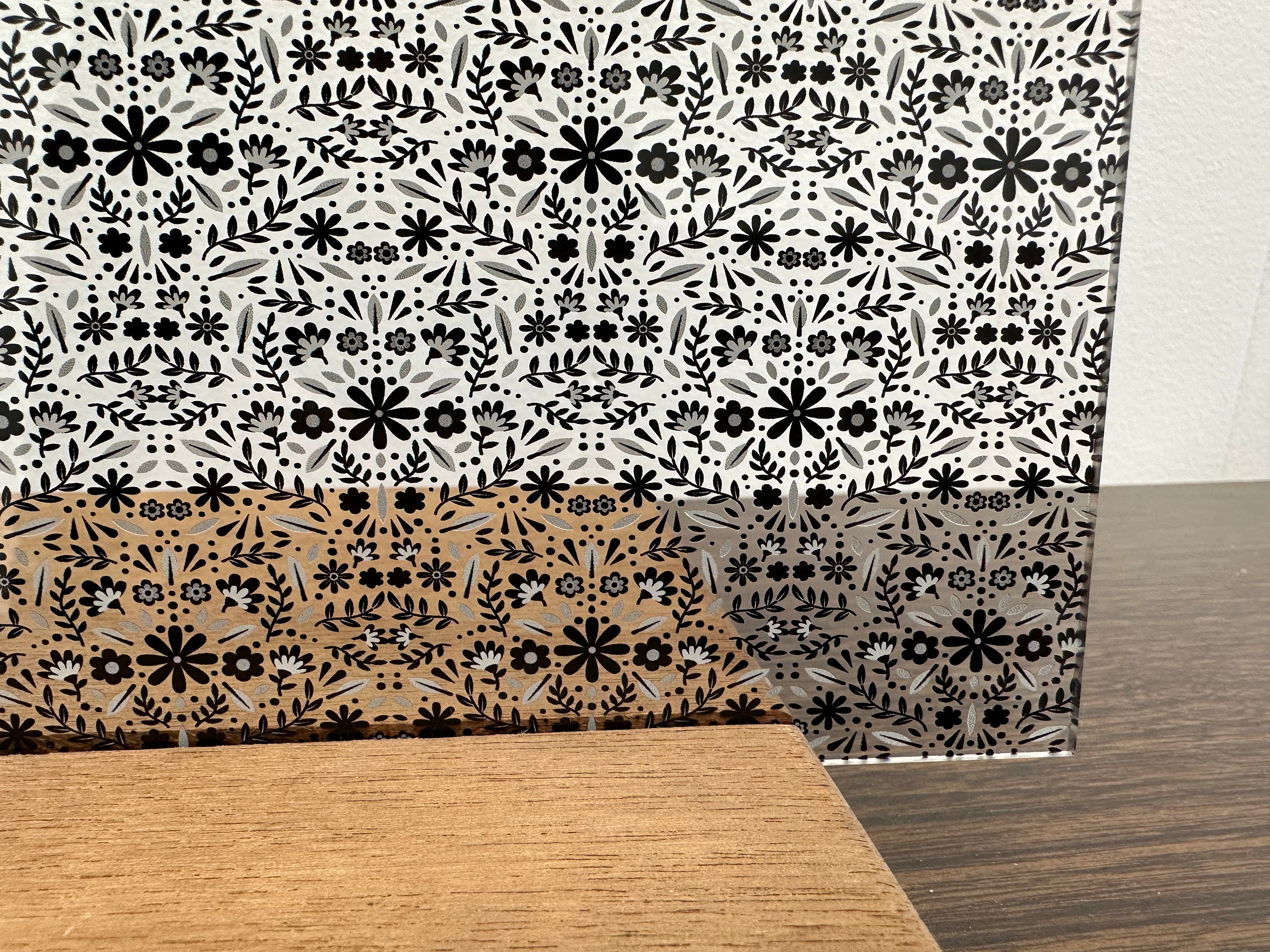 PatternPly® Scattered Grayscale Floral sheet showing the pattern
